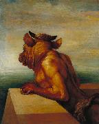 george frederic watts,o.m.,r.a. The Minotaur painting